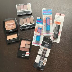 Makeup Bundle Covergirl Maybelline L’Oréal Eyeshadow Bronzer Baby Lips Brows